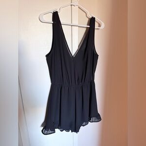 ASTR the label Black Sleeveless Romper